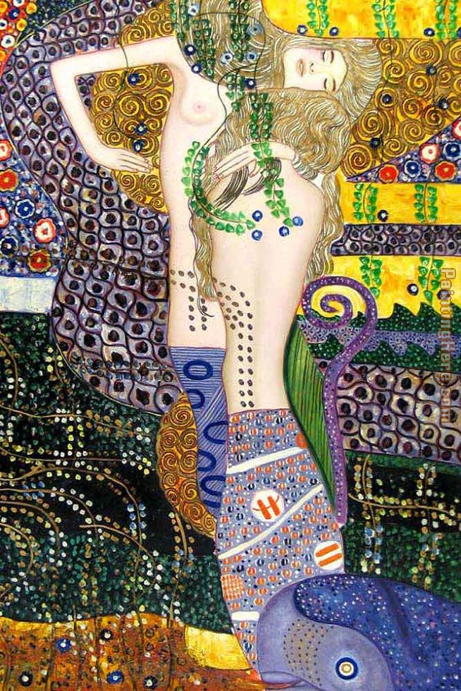 Gustav Klimt Sea Serpents